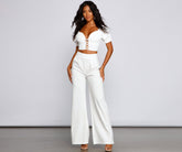 High Waist Pleated Wide Leg Pants insstreet